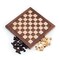 Walnut Chess Board Book Style With Staunton Chessmen 12 Inch Folding Set